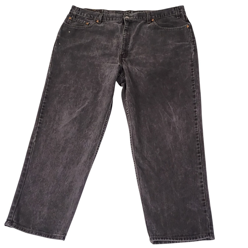 Vintage Levis 550 Relaxed Fit Made‎ in USA Black Wash Jeans Mens 44x30 Fit 42x28